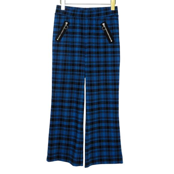 Wild Fable Blue Plaid Wide Leg Pants Size Small 28" - Picture 1 of 6